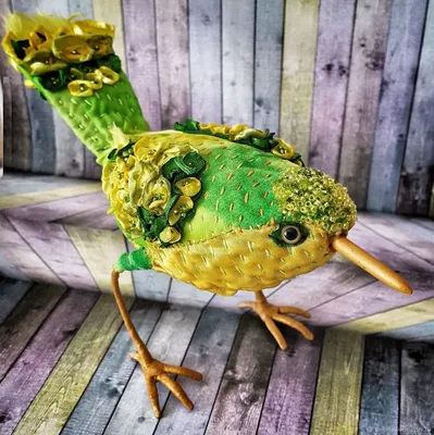 Желтые птицы на голубом фотообои купить на заказ, цены в Украине - Miray