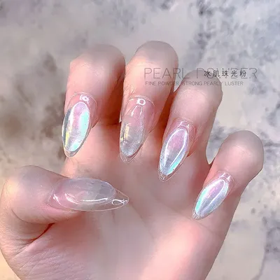 ЖЕМЧУЖНАЯ ВТИРКА от Leonail#nailart #френч #маникюр #зимнийманикюр #те... |  TikTok