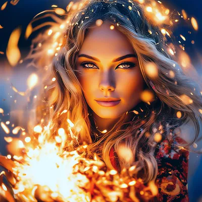 Женщина Огонь 🔥 сотканная из огня …» — создано в Шедевруме