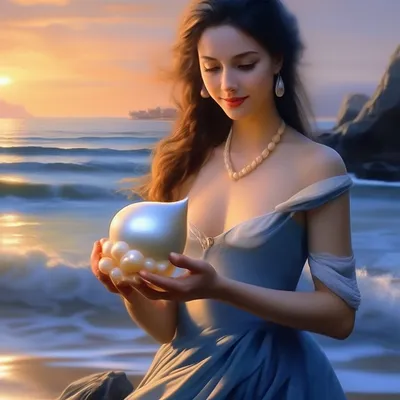 Картина «Девушка у моря» Холст на картоне, Масло 2022 г.