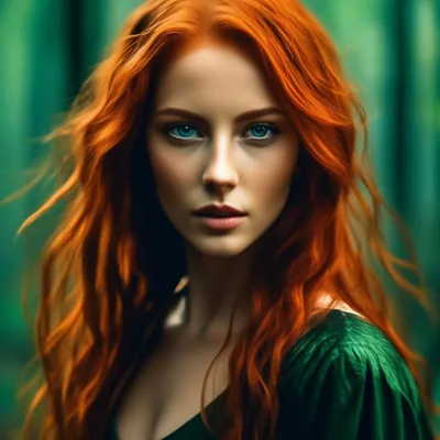 красивая девушка с рыжими волосами смотрит Stock Photo | Adobe Stock