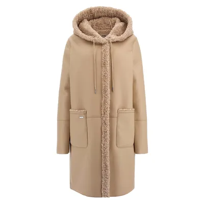 Купить Женская дубленка с меховыми карманами, плотная и теплая зимняя  куртка | Joom