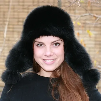 Женская шапка-ушанка из песца \"Миледи\" 55-56 - купить в интернет магазине
