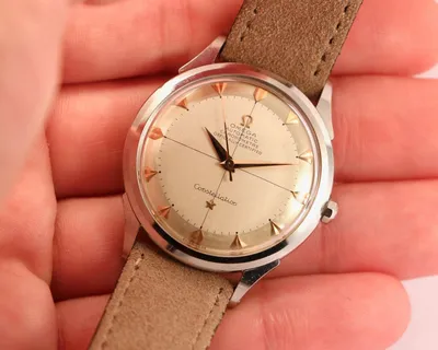 Часы Omega золотые. С золотым браслетом. Модель De Ville. Золото 18 кар.  (750°)