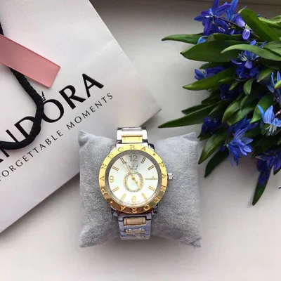 ⏱ Женские часы Pandora Gold Silver Пандора золотые металлические, цена 559  ₴ - 1543115099