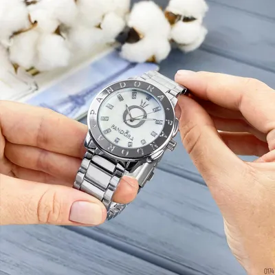 Часы женские наручные Pandora (Пандора), цвет серебро с белым циферблатом (  код: IBW411SO ) (ID#1234742805), цена: 336 ₴, купить на Prom.ua