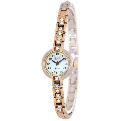 Часы женские, со стразами, белым ремешком и золотой оправой купить по цене  498 ₽ в интернет-магазине KazanExpress