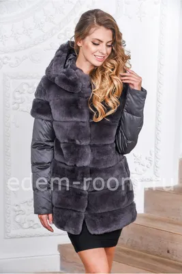 Цена на Куртку-жилетку из меха кролику рекс в интернет магазине | Артикул:  A-11736-GR