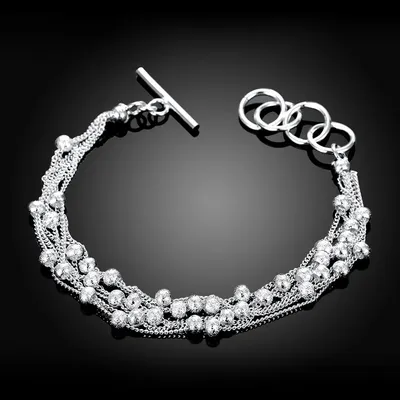 Популярные корейские браслеты-цепочки из серебра 925 пробы с матовыми  кисточками и бусинами для женщин, благородные подарки для свадебвечерние  НКИ, модные ювелирные изделия | AliExpress
