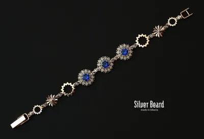 Женский браслет из золота с камнями Swarovski | Silver Beard