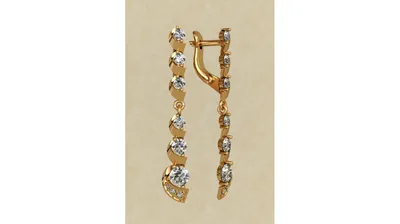 Серьги золотые серьги женские белое золото с бриллиантами английский замок  251213148 - купить по выгодной цене | Электрум