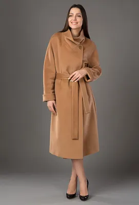 Женское Кашемировое Пальто на Запах (р. 42-48) Кемел, 44 — Купить на  BIGL.UA ᐉ Удобная Доставка (1986380796)
