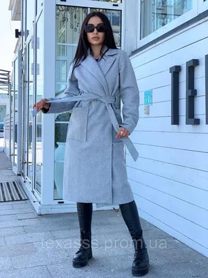 Женское пальто кашемировое с вышивкой и капюшоном
