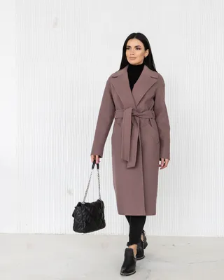 Женское кашемировое пальто с меховой отделкой, светло-коричневое