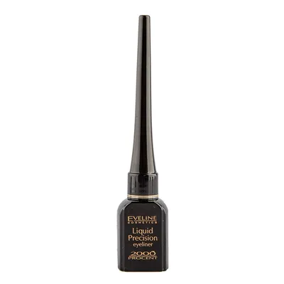 Подводка для глаз `EVELINE` LIQUID PRECISION LINER 2000 PROCENT жидкая  водостойкая черная по выгодной цене в интернет-магазине «Подружка»