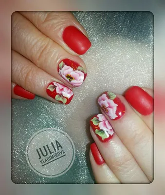 Жостовская роспись в маникюре с пошаговой инструкцией • Журнал NAILS