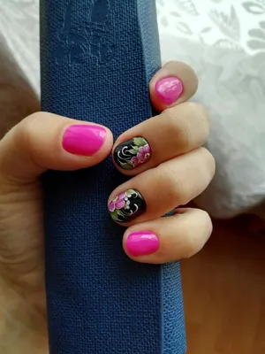 Жостовская роспись, дизайн ногтей, Zhostovo nail design | Ногти, Дизайн  ногтей, Дизайн