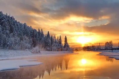 Зимний рассвет. Photographer Sergey Shabunevich