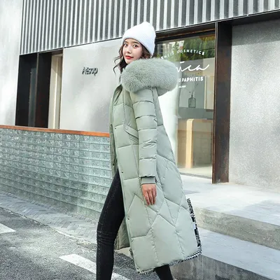 Зимняя женская куртка, длинное пальто, корейская мода, парки с меховым  воротником, теплая подкладка, зимняя одежда, Мягкая Повседневная Женская  одежда, новинка 2023 | AliExpress