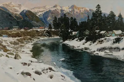 Купить картину Зимняя речка в Москве от художника Дубовой Игорь