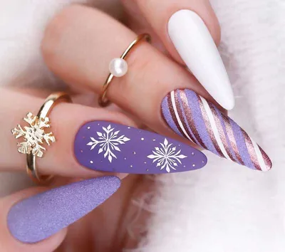 Нюдовый зимний маникюр на длинные ногти | Маникюр | Ногти | Фотострана |  Пост №1843309469