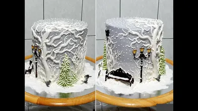 Пин от пользователя Olga Martin-Anhalt на доске Geburtstag torte | Зимние  торты, Тематически оформленные торты, Зимний торт