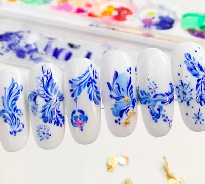 Зимний дизайн ногтей гель лак nail design Shellac ___ Морозные узоры -  YouTube | Ногти, Дизайн ногтей, Узор на ногтях