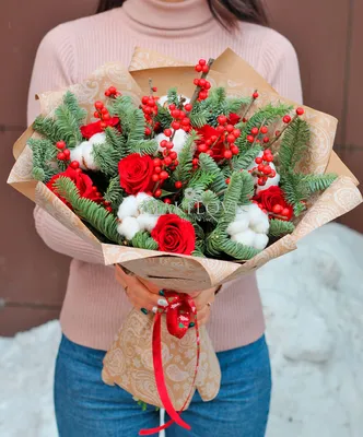 Цветы Зимний букет доставка Владивосток Цветочный король доставка