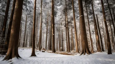 Хвойный лес зимой - фото и картинки: 29 штук