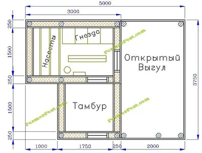 Зимний курятник на 10 кур своими руками чертежи фото фото