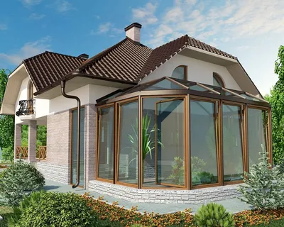 X8 – проект дома хай-тек до 350 кв с террасой на крыше и зимним садом
