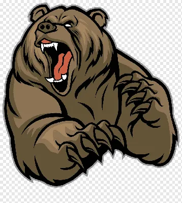 Очень злой медведь в ярости, кино…» — создано в Шедевруме