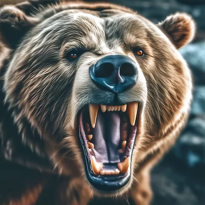 Злой медведь, профессиональное фото, …» — создано в Шедевруме