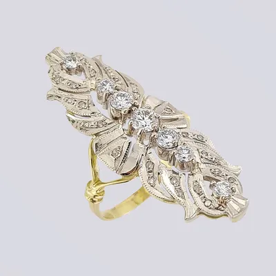 Кольцо из белого золота обручальное с бриллиантами 000-347012 | Купить в  рассрочку | Интернет-магазин НАШЕ ЗОЛОТО