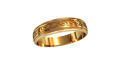 Мужское золотое кольцо с орнаментом 750060 : купить в Киеве. Цена в  интернет-магазине SkyGold