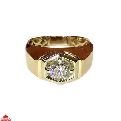 Мужское золотое кольцо с бриллиантом + (видео) - ASKIDA.RU | Отзывы, цена,  каталог | Москва, Белгород