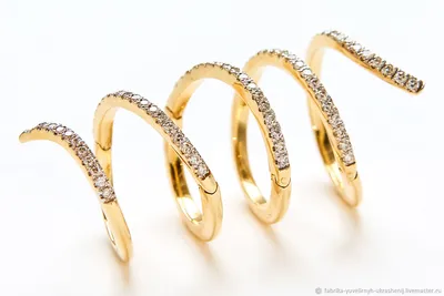 Золотое кольцо на весь палец с природными бриллиантами купить в  интернет-магазине Ярмарка Мастеров по цене 250870 ₽ – MB2T6BY | Кольцо на весь  палец, Москва - доставка по России