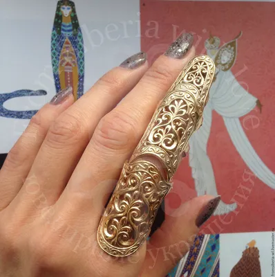 Кольцо на весь палец 451 серебро 925 с позолотой в интернет-магазине на  Ярмарке Мастеров | Кольцо на весь палец, Москва - доставка по России. Товар  продан.