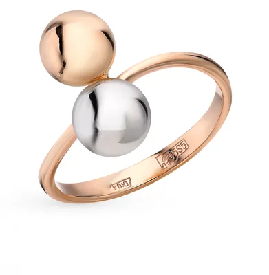 Золотое кольцо 24000094*: красное и розовое золото 585 пробы — купить в  интернет-магазине SUNLIGHT, фото, артикул 84415