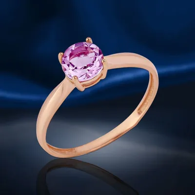 Золотое кольцо с аметистом и бриллиантами (ID#1787271559), цена: 6636 ₴,  купить на Prom.ua