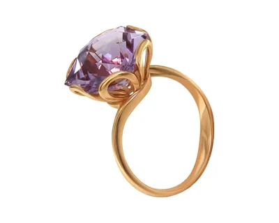 Золотое кольцо с аметистом — Покровский ювелирный завод
