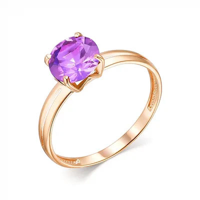 Притягательное золотое кольцо с аметистом 3.00ct – купить по цене 125 500 ₽  с доставкой в интернет-магазине Mister Diamond