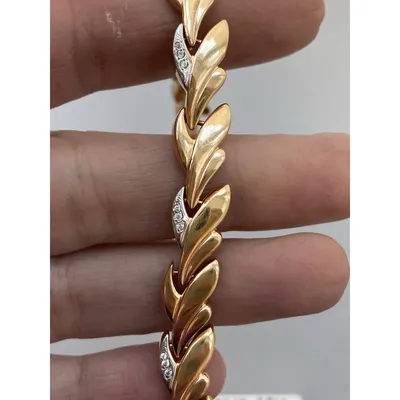 Золотой женский браслет с камнями БР-1002252- купить Золотые браслеты в  интернет магазине GSW
