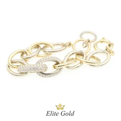 Авторский женский браслет Adriana в 2 цветах золота с разными звеньями  купить от 158855 грн | EliteGold.ua