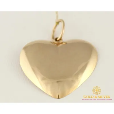 Купить Золотой кулон-сердце Влюбленность в белом цвете с бриллиантами  огранки принцесса P035x/A03В01F02C01K08 в интернет магазине Злато