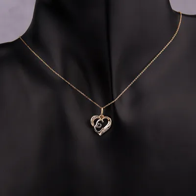 Кулон \"Сердечко с фианитами в сердце\" - купить в интернет-магазине |  GoldSteel.ru
