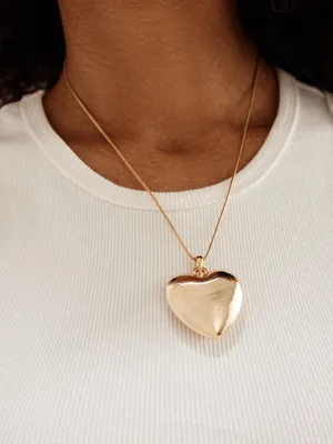 Кулон с цепочкой \"Сердце с камнем\" - купить в интернет-магазине |  GoldSteel.ru