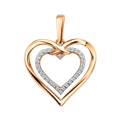 Золотой кулон c бриллиантами. Piaget Heart. из золота под заказ. 190716/4