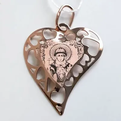 Купить Золотой кулон-сердце Буква В в комбинированном цвете с фианитами  000013767 354421в в интернет магазине Злато