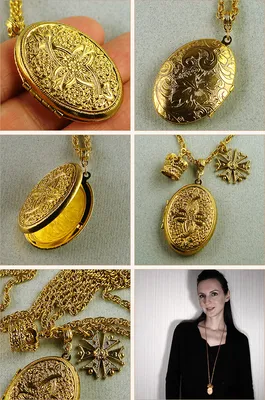Золотой открывающийся медальон с бриллиантами – купить по цене 109 500 ₽ в  интернет-магазине Mister Diamond с доставкой